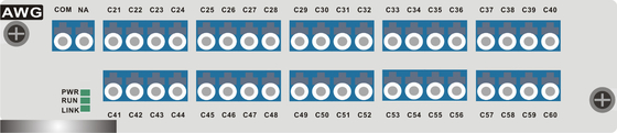 1U rack 100 GHz AWG 40 longueurs d'onde Carte de multiplexage/démultiplexage pour les systèmes DWDM de grande capacité