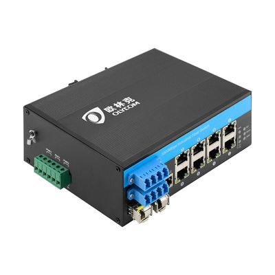 8 ports de fibre optique Commutateur géré par réseau industriel Commutateur sorcier D2*2B bypass