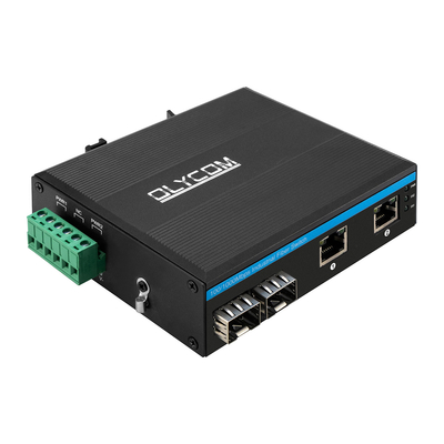 Commutateur de réseau industriel gigabit 100/1000M Fibre Ethernet non géré Din Rail DC24V