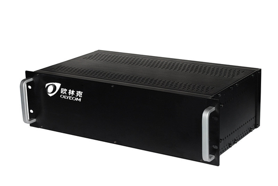 19" 3U 18slots châssis convertisseur de données vidéo fibre de support monture châssis alimentation double