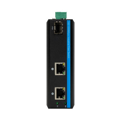 Mini Gigabit 2RJ45+SFP Poe Switch Convertisseur de fibres optiques extérieures