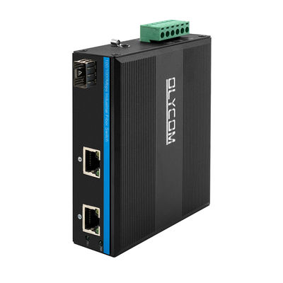 Mini Gigabit 2RJ45+SFP Poe Switch Convertisseur de fibres optiques extérieures