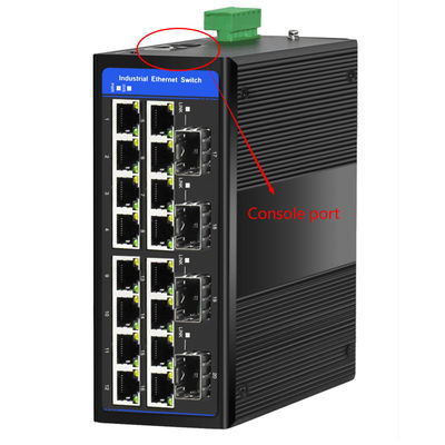 20 ports Gigabit Gestion de l'interrupteur couche 2 basé sur 4 SFP Slots support Ring ERPS Din monté