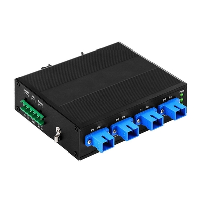 Commutateur de contournement optique industriel 4 canaux D2X2B Din Rail DC24V Entrée SM/MM Pour les pannes de courant