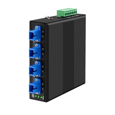 Commutateur de contournement optique industriel 4 canaux D2X2B Din Rail DC24V Entrée SM/MM Pour les pannes de courant