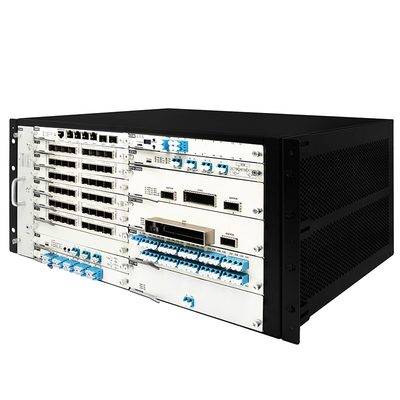 OTN DWDM 5U châssis 20 emplacements de service pour 100G 200G 400G transmission double entrée de puissance