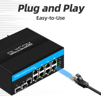 10 ports Gigabit 10/100/1000mbps L2 Commutateur POE géré avec 2 Sfp pour l'extérieur