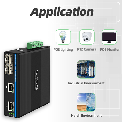 Commutateur 48v de POE d'Ethernet de réseau de gigabit de 4 ports de POE mini Unmanaged