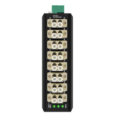 Module de contournement par fibre optique multimode 8 Port Connecteur LC DIN Monté 12V 24V CE