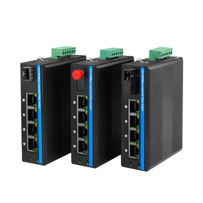 4 Ports Commutateur industriel PoE Gigabit Réseau non géré 120W Budget Din Rail PoE actif
