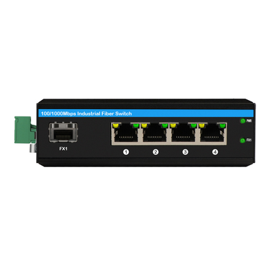 4 Ports Commutateur industriel PoE Gigabit Réseau non géré 120W Budget Din Rail PoE actif