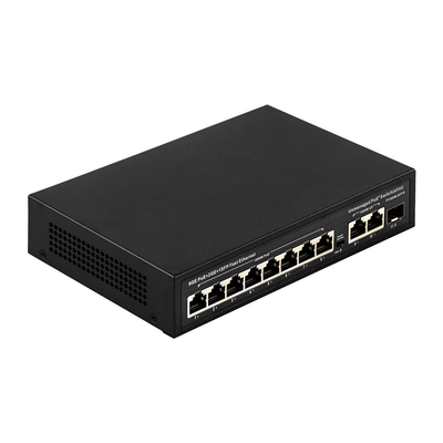 Commutateur POE non géré de 120 W 8 PoE 10/100/1000Mbps + 2 LAN 10/100/1000Mbps + 1SFP 100/1000M