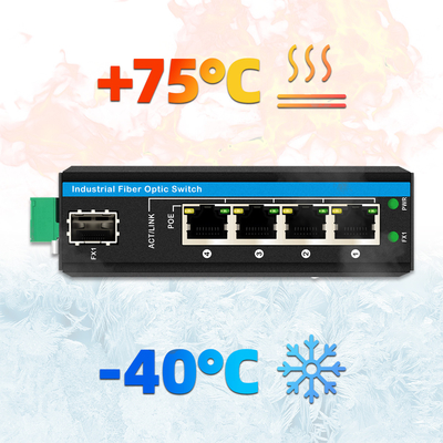 5 ports Gigabit Commutateur POE non géré DC48-52V Commutateur Ethernet d'alimentation pour une utilisation en extérieur