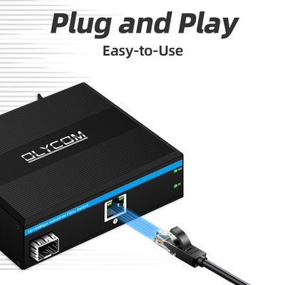 Convertisseur multimédia en fibre optique mini 2 ports 10/100 mpbs avec commutateur Ethernet LC 1RJ45+1SFP pour une utilisation en extérieur