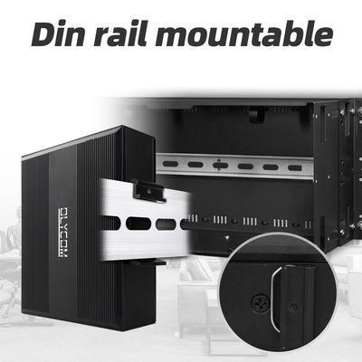 Mini 2 ports 10/100mpbs Convertisseur de fibres industrielles avec commutateur Ethernet LC 1RJ45+1SFP pour une utilisation en extérieur