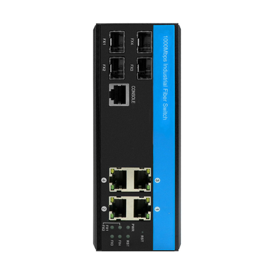 8 ports Gigabit L2 géré Commutateur de fibre industrielle 12V/24V/48VDC