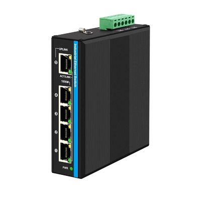 Commutateur Ethernet industriel mini à 5 ports avec protection contre les surtensions de 6 KV et large plage de température pour les environnements difficiles