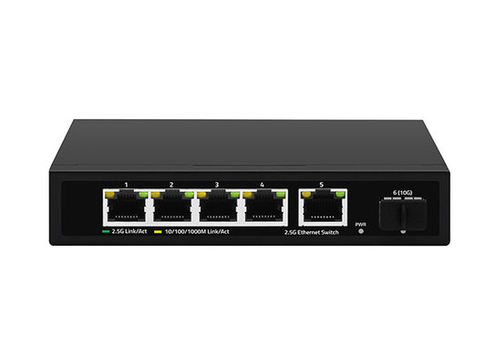 5 ports 2.5G Ethernet Switch 10G Fibre Uplink Vitesse de réseau de détection automatique non gérée