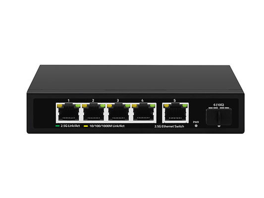 Switch Ethernet 5 ports 2.5G avec liaison montante fibre 10G, non géré, détection automatique de vitesse réseau, CE