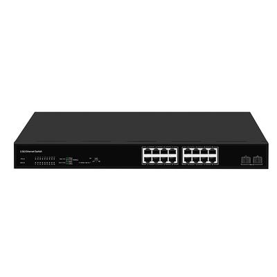 16 ports 2.5G Switch réseau avec 10G fibre non gérée vitesse auto-adaptative PoE optionnel
