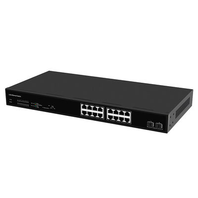 Commutateur Ethernet 2.5G 16 ports avec liaison montante fibre optique 10G non géré, sans ventilateur, alimenté en courant alternatif