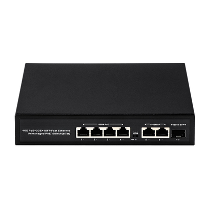 6 ports Commutateur POE 48V avec 1000 Mbps Ports IEEE 802.3 commutateur Ethernet adapté à la caméra IP POE