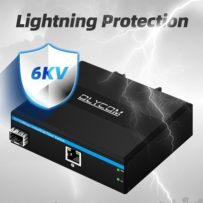 10/100m 2 Ports Commutateur réseau industriel Ethernet Non géré DIN rail Commutateur réseau POE Avec protection IP40
