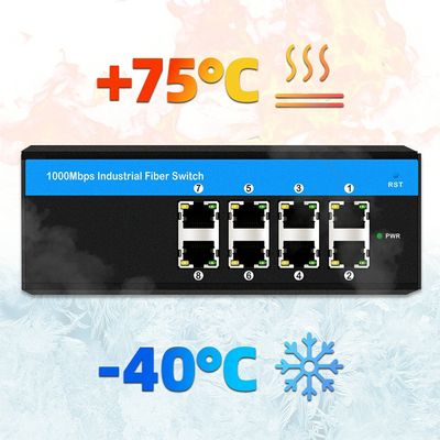Commutateur 8 ports Poe Gigabit E-Mark 8*RJ45 Ethernet industriel