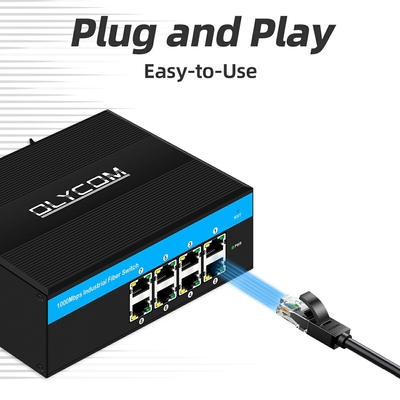 Commutateur E-Mark 8*RJ45 à 8 ports pour le secteur industriel
