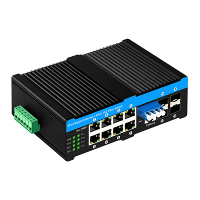 4*10G Ports Sfp+8*10/100/1000mbps 12 Port géré 10G Optical Bypass Poe Switch