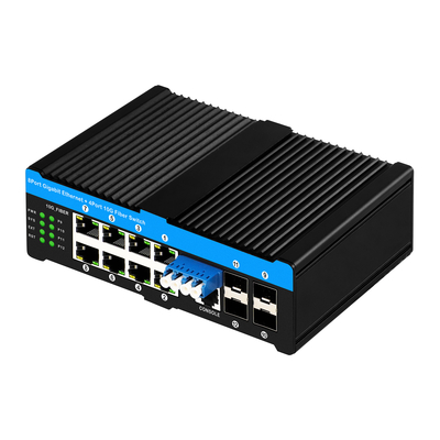 4*10G Ports Sfp+8*10/100/1000mbps 12 Port géré 10G Optical Bypass Poe Switch