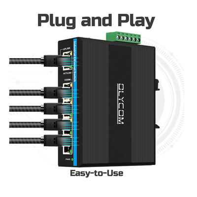 5 ports Gigabit WEB Commutateur géré 100/1000M Commutateur réseau Prise en charge RSTP 802.1Q