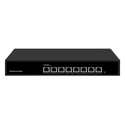 8 ports 10G Ethernet Switch Vitesse de détection automatique non gérée Entrée unique CA sans ventilateur
