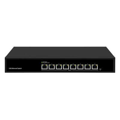 Commutateur Ethernet 8 ports 10G non géré, détection automatique de vitesse, entrée AC unique, sans ventilateur, certifié CE