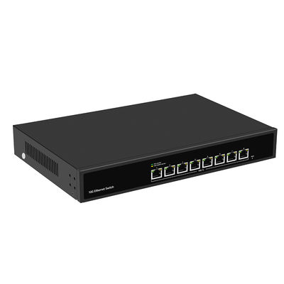Commutateur Ethernet 8 ports 10G non géré, détection automatique de vitesse, entrée AC unique, sans ventilateur, certifié CE
