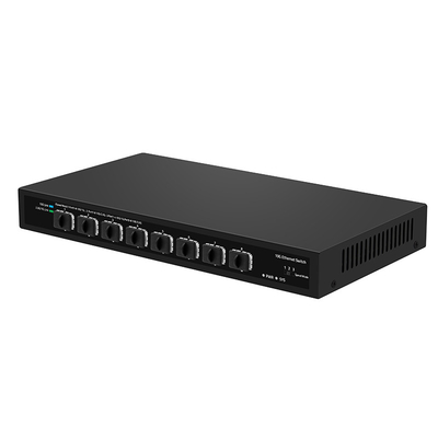 8 ports 10G Commutateur à fibre 1G 2.5G Compatible Non géré DC12V Entrée basée sur Realtek