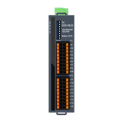 Modbus TCP/IP Module d'entrée/sortie esclave 24VDC 2 RJ45 16 Port DI DO Din Rail NPN Connexion PNP