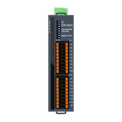 TCP/IP Modbus Module esclave NPN et PNP pris en charge 16 Ports DI DO DIN monté