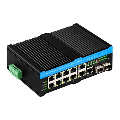 8 ports PoE Gigabit Ethernet Switch L2 géré avec entrée DC48V et niveau de protection IP40