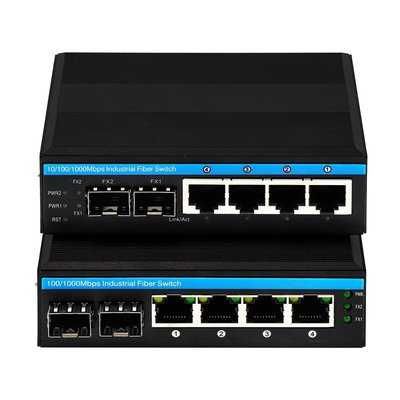 Commutateur Ethernet géré ERPS Gigabit 2SFP+4RJ45 Commutateur réseau Din-rail avec sortie PoE