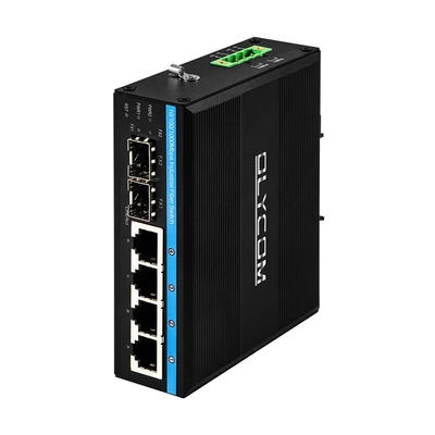 Commutateur Ethernet géré ERPS Gigabit 2SFP+4RJ45 Commutateur réseau Din-rail avec sortie PoE