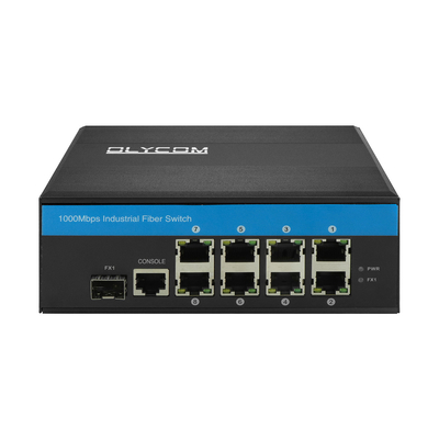8 ports RJ45+1*SFP L2 Commutateur Gigabit Ethernet géré IP40 Commutateur Poe à double entrée de puissance