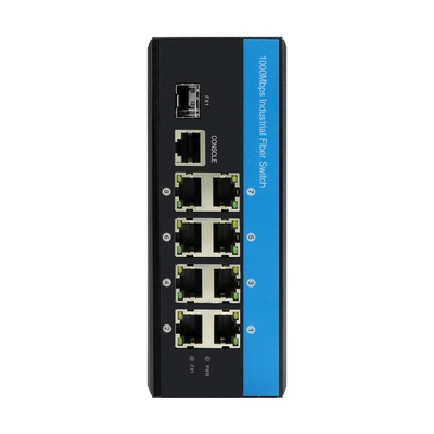 8 ports RJ45+1*SFP L2 Commutateur Gigabit Ethernet géré IP40 Commutateur Poe à double entrée de puissance