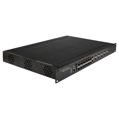 24 ports Ethernet Poe Switch Extérieur L2 Managed Switch 12 Sfp+12RJ45 1U monté sur un rack