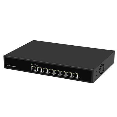 Commutateur Ethernet 10G monté sur rack non géré avec entrée de puissance AC100V-240V et compatibilité 1G/2.5G/5G