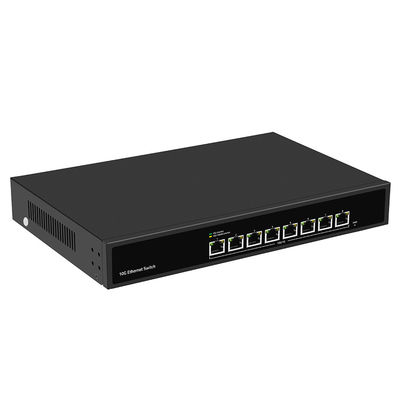 Commutateur Ethernet 10G monté sur rack non géré avec entrée de puissance AC100V-240V et compatibilité 1G/2.5G/5G