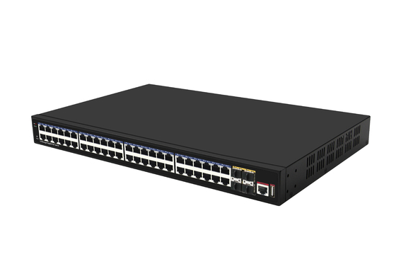 48 ports 10G Poe Switch L3 Ethernet géré avec 48 ports Poe Gigabit + 4 ports Sfp + 10G
