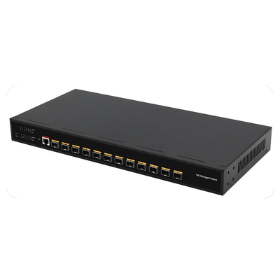 10G Fibre L3 Géré commutateur 12 Ports Ports optiques complets Console entrée CA gérable