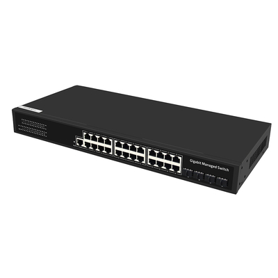 24 ports Gigabit Managed Switch avec 1G Fiber Uplink Layer 2 Géré de qualité commerciale