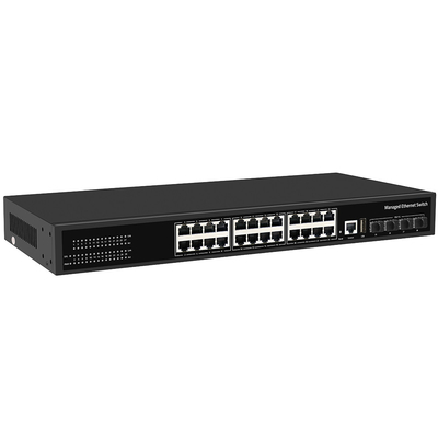 10G commutateur gérable 24 ports Gigabit anneau de cuivre ERPS géré 1G/2.5G fibre